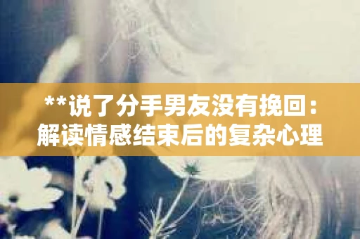 **说了分手男友没有挽回：解读情感结束后的复杂心理与现实**