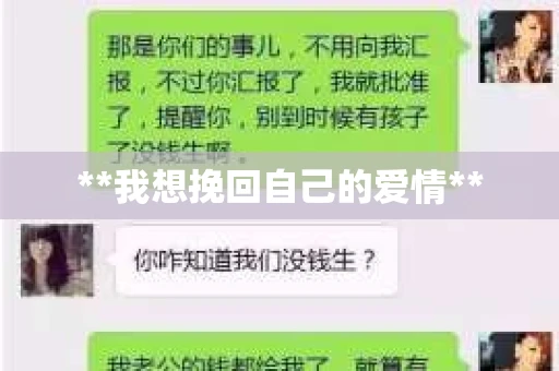 **我想挽回自己的爱情**