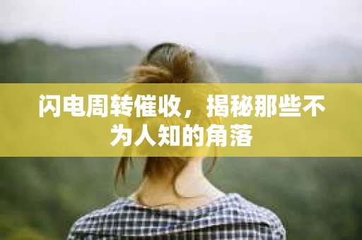 闪电周转催收,揭秘那些不为人知的角落 闪电周转催收,揭秘那些不为人知的角落