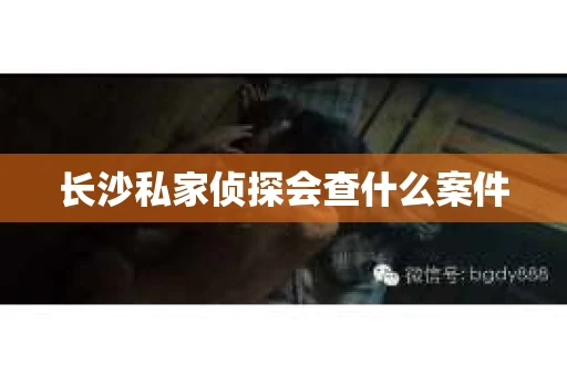 长沙私家侦探会查什么案件
