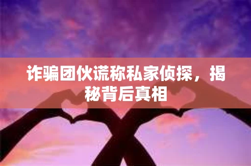 诈骗团伙谎称私家侦探，揭秘背后真相