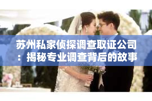 苏州私家侦探调查取证公司：揭秘专业调查背后的故事