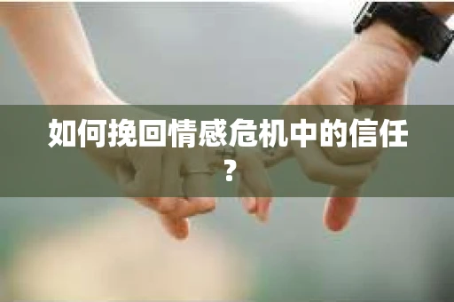 如何挽回情感危机中的信任？