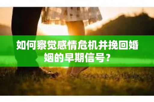 如何察觉感情危机并挽回婚姻的早期信号？